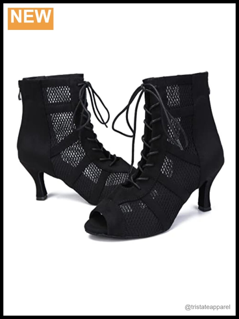 3 Inch Ballroom Latin Dance Heels with Suede Sole and Cushioned Insole
